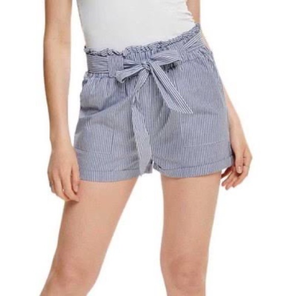 Isabel Maternity by Ingrid & Isabel Pants - Women maternity blue stripy shorts